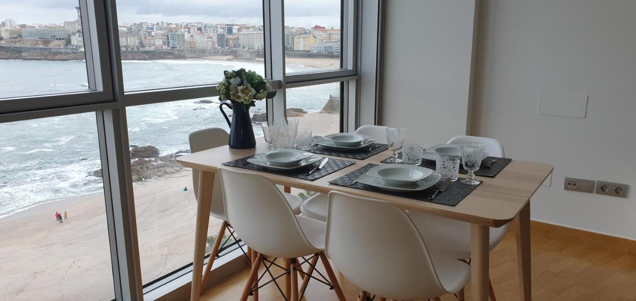 Apartamento Con Increibles Vistas A La Playa De Riazor A Coruña Exterior foto